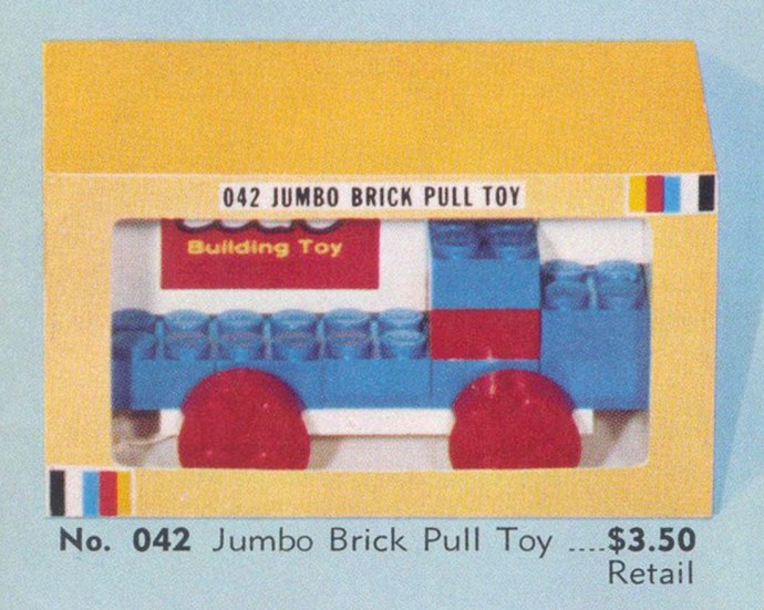 LEGO Jumbo Bricks Jumbo Brick Pull Toy (042-1)
