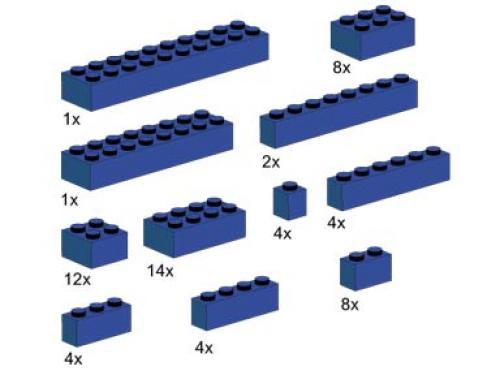 LEGO Bulk Bricks Assorted Blue Bricks (10009-1)