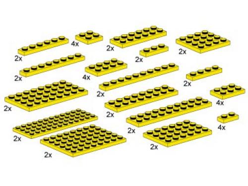LEGO Bulk Bricks Assorted Yellow Plates (10012-1)