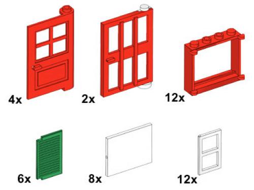 LEGO Bulk Bricks Windows and Doors (10044-1)
