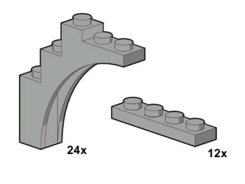 LEGO Bulk Bricks Light Gray Arches (10047-1)