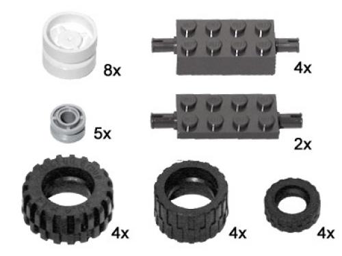LEGO Bulk Bricks Large Wheels and Axles (10049-1)