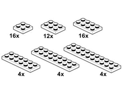 LEGO Bulk Bricks White Plates 2 x n (10056-1)