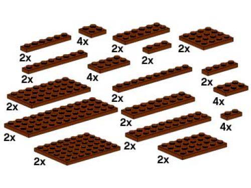 LEGO Bulk Bricks Assorted Brown Plates (10150-1)