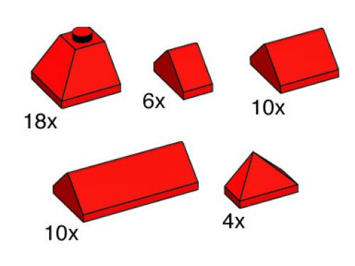 LEGO Bulk Bricks Red Ridge Tiles (10162-1)