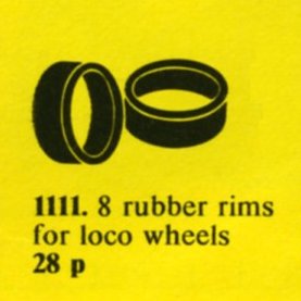 LEGO Train Rubber Rims for Locomotive Wheels (1111-1)