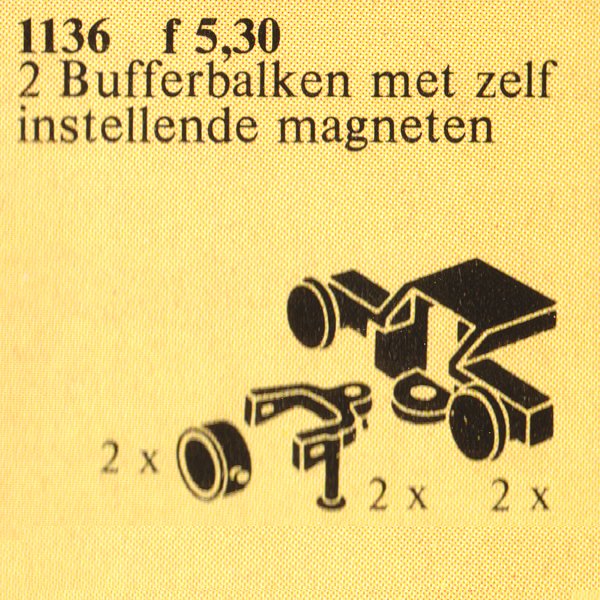 LEGO Train Buffers, Magnetic Couplers (1136-1)