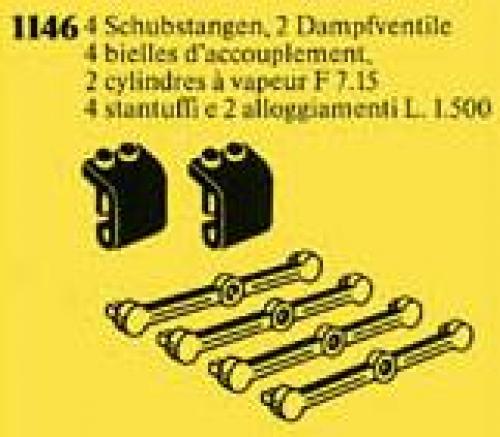 LEGO Train Pushrods, Cylinder Housings (1146-1)