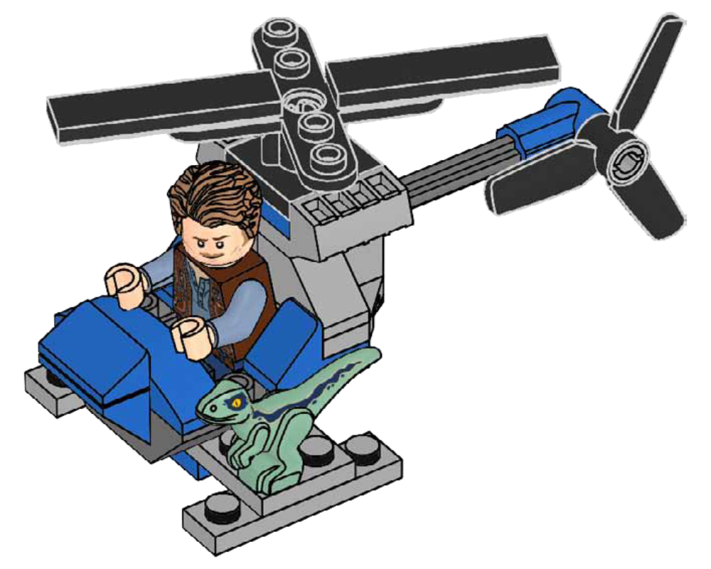 LEGO Jurassic World Owen with Helicopter (122113-1)
