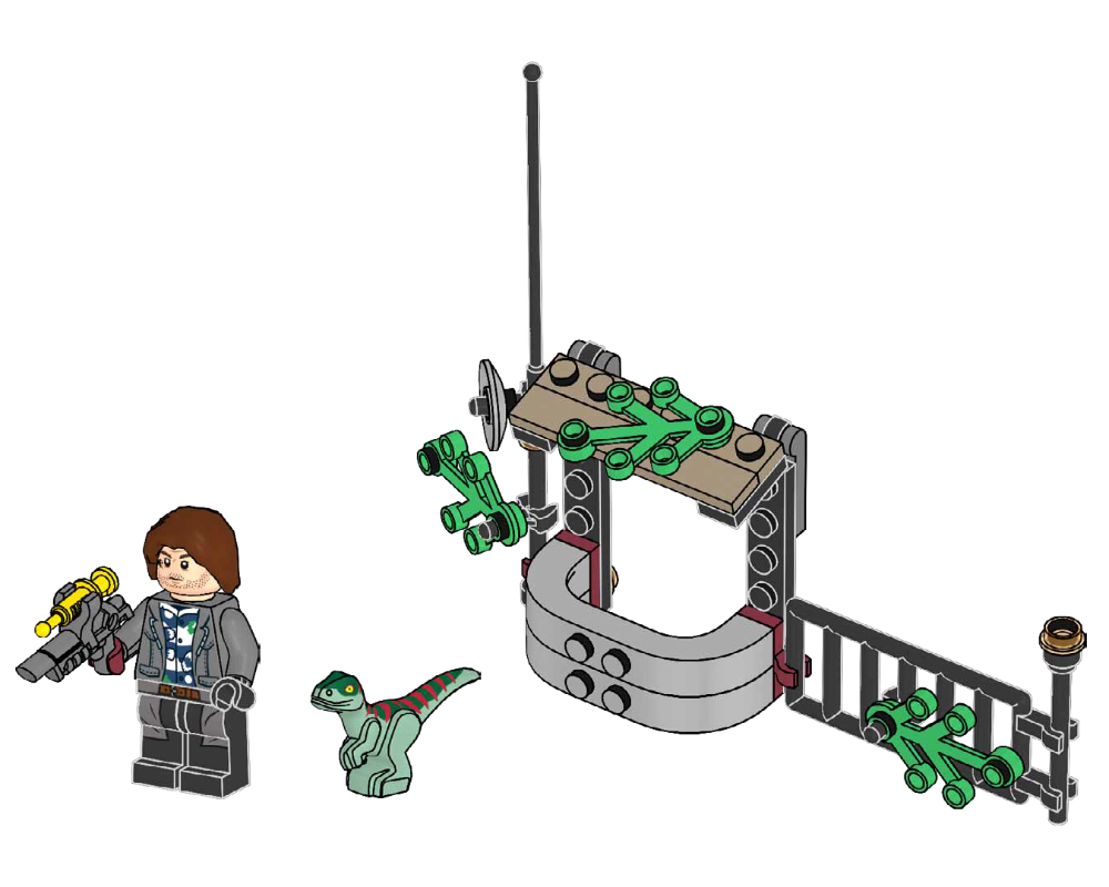 LEGO Jurassic World Rainn Delacourt with Raptor (122224-1)