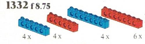 LEGO Technic Red/Blue Beams (1332-1)