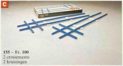 LEGO 4.5V 2 Cross Rails, 8 Straight Tracks, 4 Base Plates (155-1)