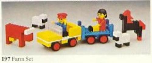 LEGO Building Set with People Farm Vehicle and Animals (197-1)