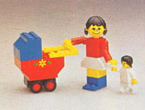 LEGO Building Set with People Mother with Baby Carriage (208-1)
