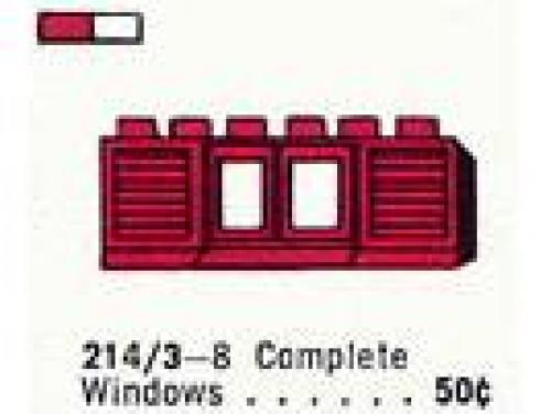 LEGO Supplemental 1 x 6 x 2 Double-Pane Window in Frame w/Shutters (214.3-1)