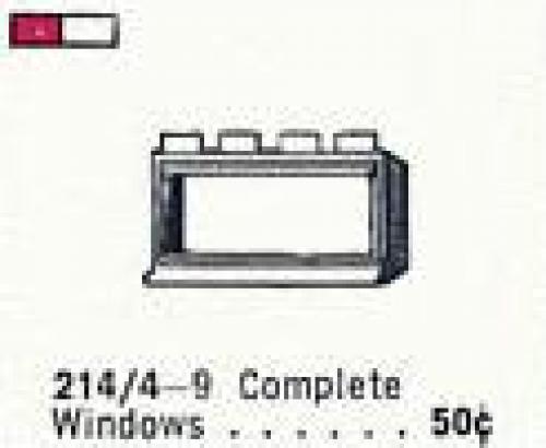 LEGO Supplemental 1 x 4 x 2 Window in Frame (214.4-1)