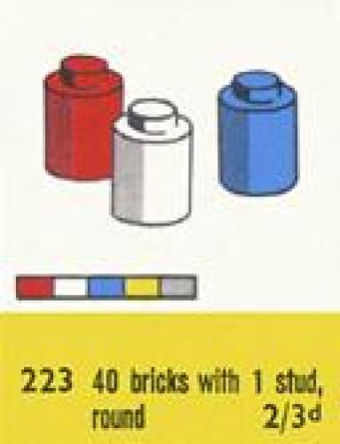 LEGO Supplemental 1 x 1 Round Bricks (223-2)