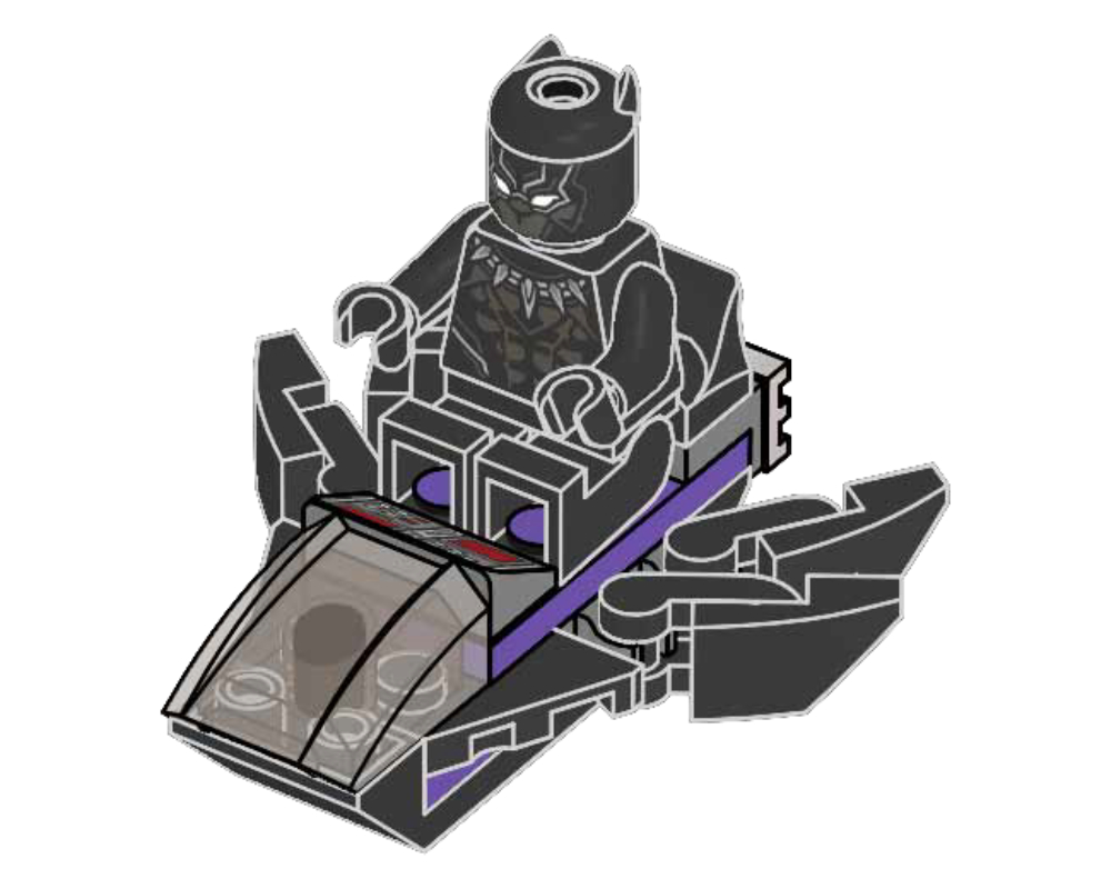 LEGO Avengers Black Panther with Jet (242316-1)