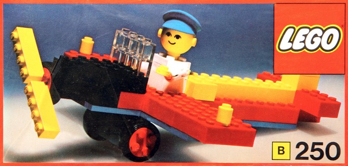 LEGO Building Set with People Aeroplane and Pilot (250-3)