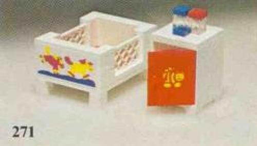 LEGO Homemaker Baby's Cot and Cabinet (271-1)