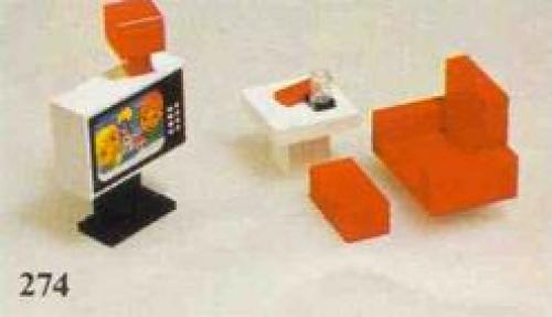 LEGO Homemaker Colour T.V. and Chair (274-1)