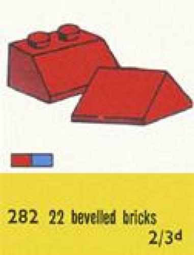 LEGO Supplemental 2 x 2 Sloping Roof Bricks, Blue (282-2)