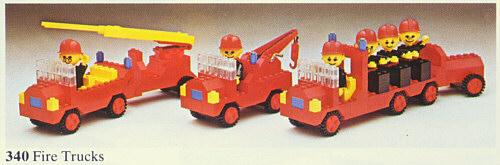 LEGO Building Set with People Fire Trucks (340-2)