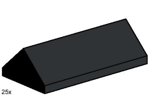 LEGO Bulk Bricks 2 x 4 Ridge Roof Tiles Steep Sloped Black (3444-1)