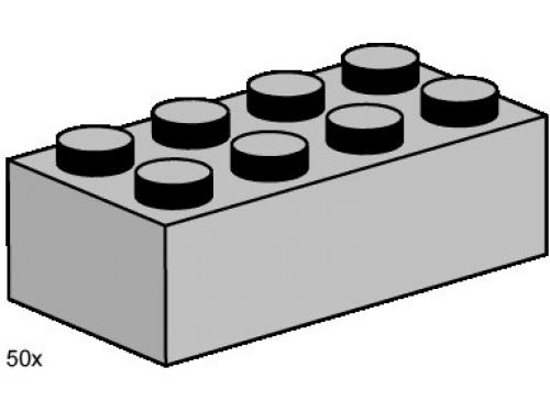 LEGO Bulk Bricks 2 x 4 Light Gray Bricks (3459-1)