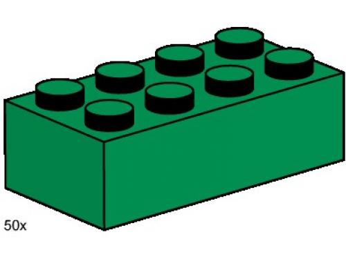 LEGO Bulk Bricks 2 x 4 Dark Green Bricks (3461-1)