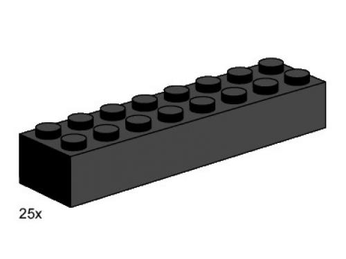 LEGO Bulk Bricks 2 x 8 Black Bricks (3463-1)
