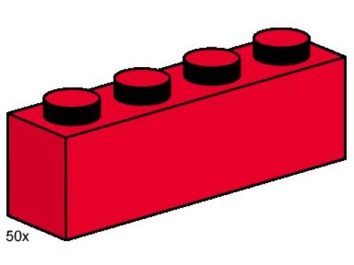 LEGO Bulk Bricks 1 x 4 Red Bricks (3472-1)