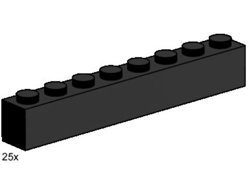 LEGO Bulk Bricks 1 x 8 Black Bricks (3478-1)