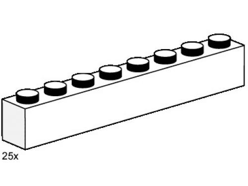 LEGO Bulk Bricks 1 x 8 White Bricks (3480-1)
