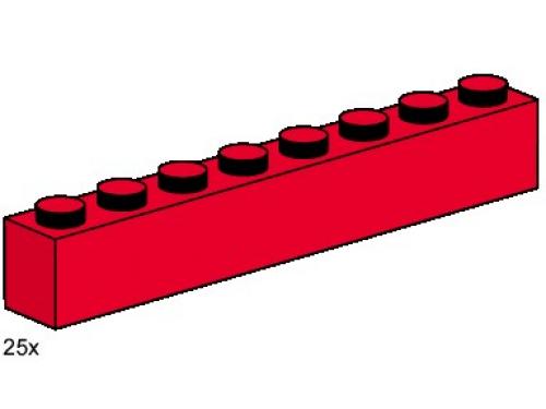 LEGO Bulk Bricks 1 x 8 Red Bricks (3482-1)