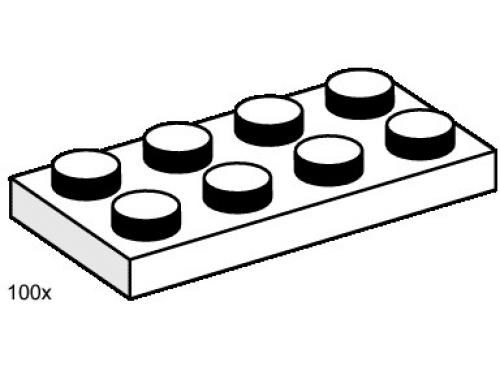 LEGO Bulk Bricks 2 x 4 White Plates (3484-1)