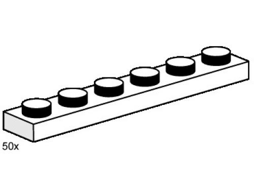 LEGO Bulk Bricks 1 x 6 White Plates (3487-1)