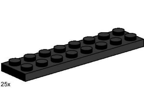 LEGO Bulk Bricks 2 x 8 Black Plates (3489-1)