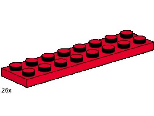 LEGO Bulk Bricks 2 x 8 Red Plates (3491-1)