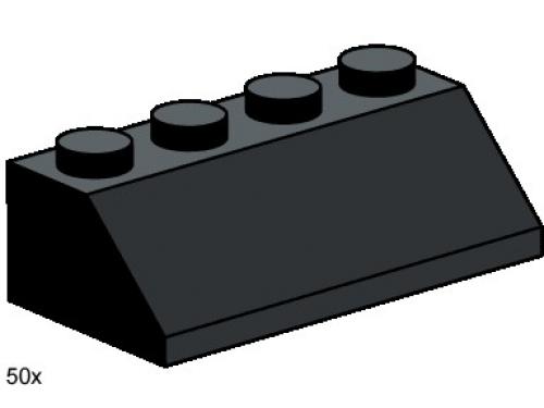 LEGO Bulk Bricks 2 x 4 Roof Tile Black (3497-1)