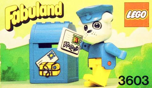 LEGO Fabuland Boris Bulldog and Mailbox (3603-1)