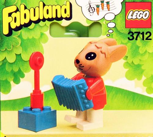 LEGO Fabuland Robby Rabbit and Accordion (3712-1)