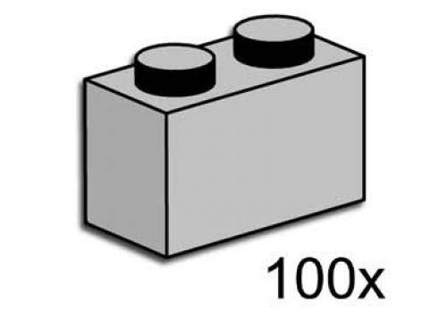 LEGO Bulk Bricks 1 x 2 Brick Light Gray (3725-1)
