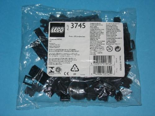 LEGO 9V Locomotive Black Bricks (3745-1)