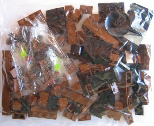 LEGO 9V Locomotive Brown Bricks (3746-1)