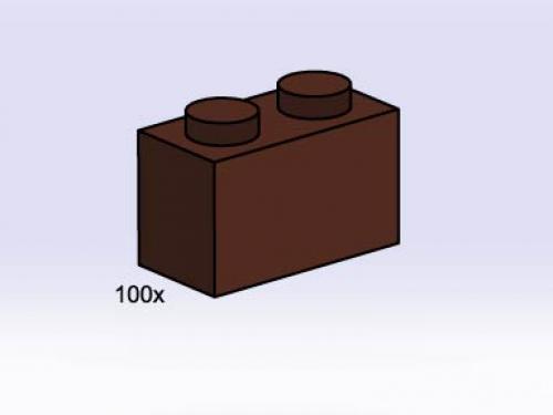 LEGO Bulk Bricks 1 x 2 Brown Bricks (3751-1)