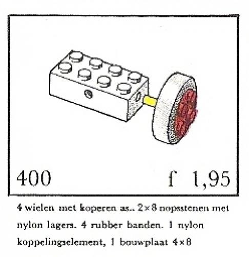 LEGO Supplemental Small Wheels with Axles (System) (400-4)
