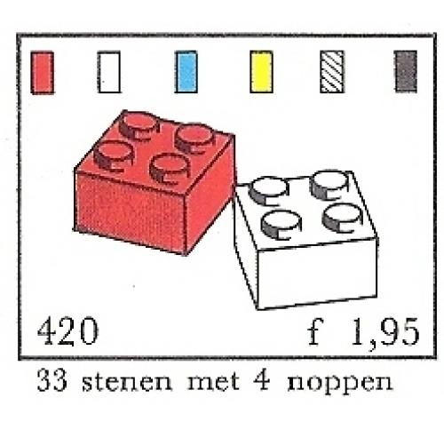 LEGO Supplemental 2 x 2 Bricks (System) (420-4)