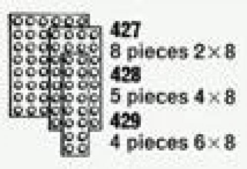 LEGO Supplemental 5 Plates 4 x 8 (The Building Toy) (428-1)