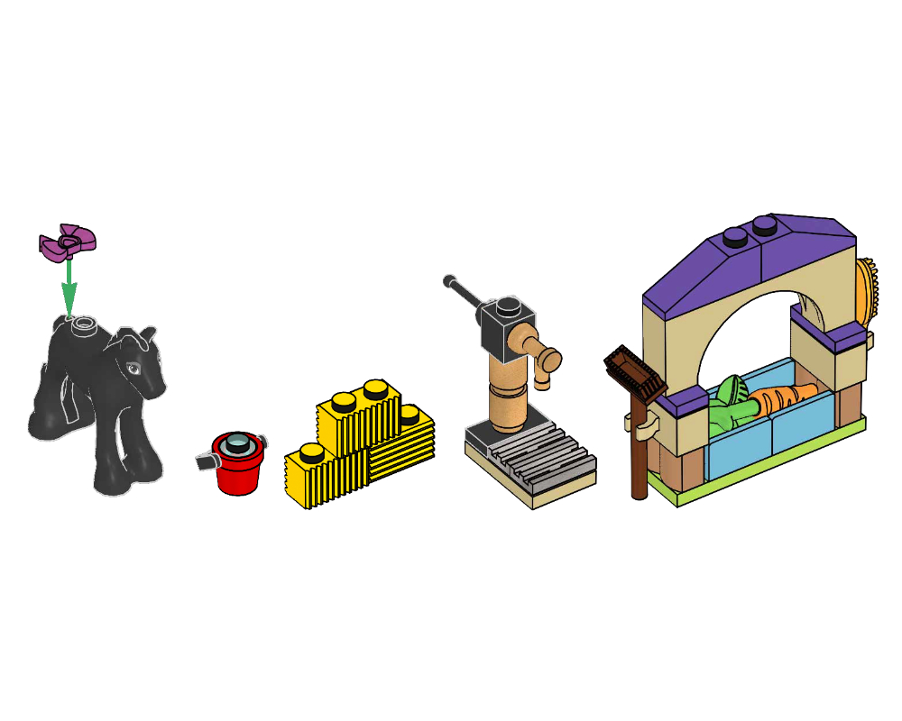 LEGO Friends Cute Foal with Food and Water Pump (472201-1)